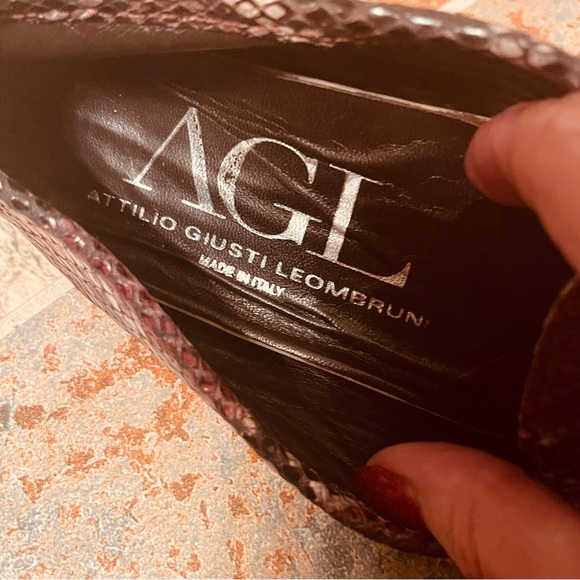 👞Italian Leather Snake Print Hand Sewn Loafers by  Attilio Giusti Leombrun - Picture 3 of 15